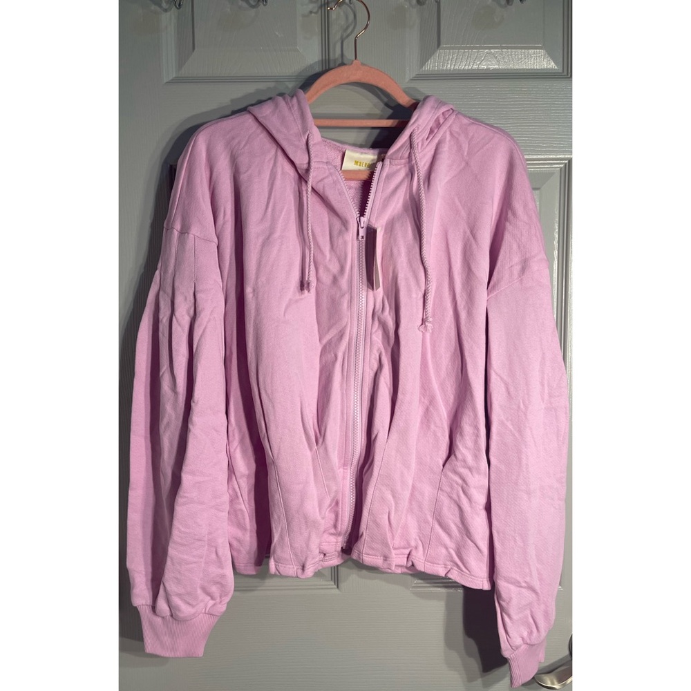 Anthropologie Maeve Cary Darted Zip-Up Hoodie NWT Size Large and Xtra Small - Picture 5 of 15